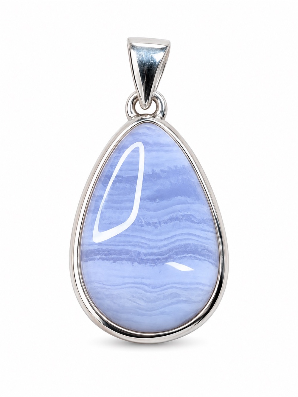 Blue Lace Agate Pendant | Brazil | 925